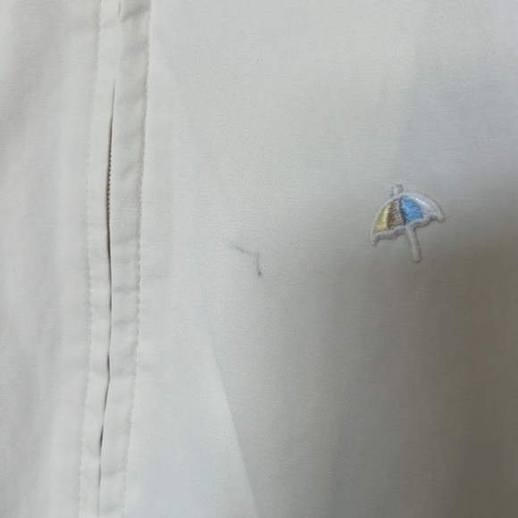 Ornie Zip-Up Jacket Men's Large Tall Cream Neutral Lightweight Made in Japan - Picture 3 of 7